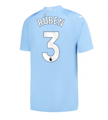 Manchester City Ruben Dias #3 Kotipaita 2023-24 Lyhyet Hihat